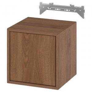 Настенный шкаф с дверцей, ореховое дерево, 35х35х35 см. IKEA Eket