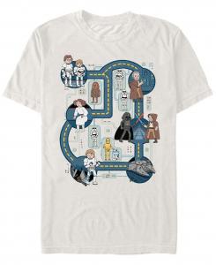 Звездные войны мужская классическая мультяшная карта звезды смерти с коротким рукавом футболка Fifth Sun