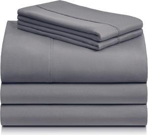 Комплект постельного белья LuxClub, 5 предметов, 274х260/100х203/51х91 см, светло-серый