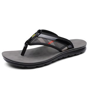 Мужские шлепанцы с резиновой подошвой, устойчивые к истиранию Eminu, Black