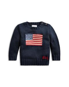 Детский свитер с флагом The Iconic - для мальчиков Ralph Lauren, синий