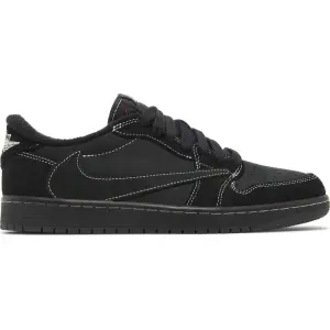 Кроссовки Travis Scott x Air Jordan 1 Low OG SP Black Phantom, черный