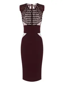 Платье миди с пайетками Elisabetta Franchi, фиолетовый