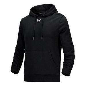 Толстовка hustle fleece hoodie 'black' Under Armour, черный