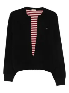 Свитер с глубоким V-образным вырезом Nº21, черный