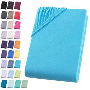 Простыня из джерси 180-200х220 см + 40см Простыня Bpx Spring Bed Простыня из 100% хлопка, бирюзовый Visaggio