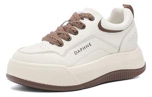 Кеды, скейтборд обувь женская низкая Daphne, бежевый/коричневый