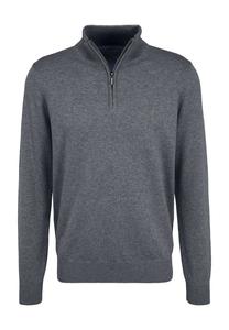 Пуловер, однотонный, с вышивкой, мужской FYNCH-HATTON, серый