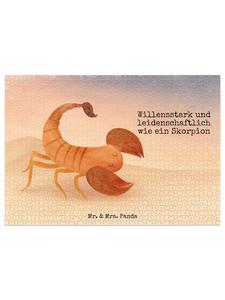 Mr. & Mrs. Panda Пазл со знаком зодиака Скорпион и надписью Sp... в белом цвете