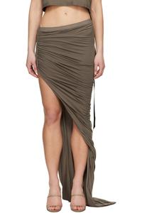 Серая голливудская мягкая юбка Edfu Maxi Rick Owens DRKSHDW