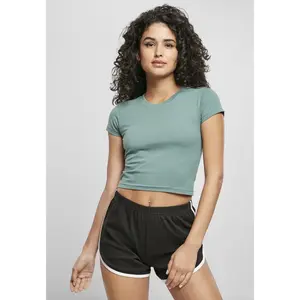 Футболка с коротким рукавом Urban Classics Stretch Cropped, зеленый