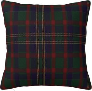 Paruiny Чехол для подушки из тартана Cork County двусторонний пушистый мягкий квадратный декоративный с потайной молнией White