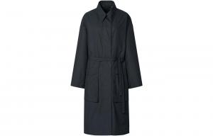 Длинное пальто из хлопка U UNIQLO, 09 черный