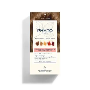 Phyto Phytocolor 7 Blonde Перманентное окрашивание без аммиака 100% покрытие седых волос