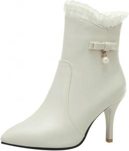 Женские ботильоны Shinelly с заостренным носком и каблуком-стилетто, Beige