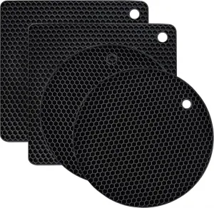 Набор из 4 салфеток из силикона для экстренной помощи - термостойкие, нескользящие, можно мыть в посудомоечной машине Markenlos