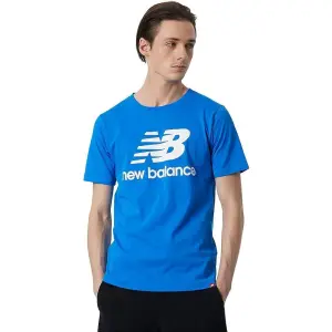 Футболка New Balance Men's Nb Essentials Stacked Logo Short Sleeve, голубой