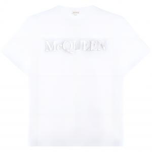 Футболка с принтом логотипа Alexander McQueen, белый