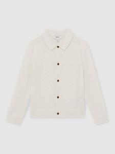 Детский кардиган Gideon из шерсти Reiss, Off White