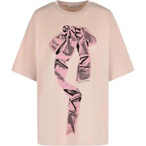 Графическая футболка с принтом Crewneck Acne Studios, розовый