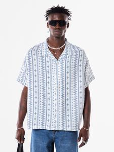 Повседневная рубашка VAMOS CLO Comfort fit Button Up Shirt, цвет indigo/white