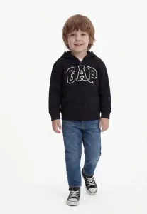 Толстовка babygap с застежкой-молнией и свободным кроем логотипа. Gap, True Black