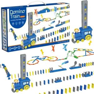 Поезд Локомотив Поезд Укладка Домино Игрушечные блоки Игра для детей Import ProNice