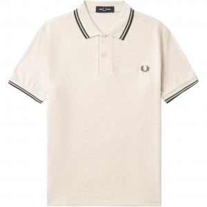 Поло с вышитым логотипом FRED PERRY, бежевый