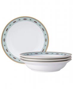 Набор из 4 обеденных мисок Serene Garden с ободком, 10 дюймов, 25 унций Noritake, зеленый