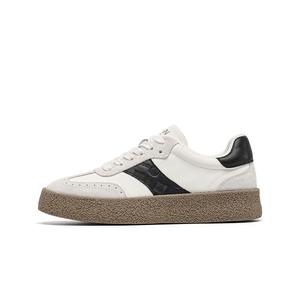 Женские скейтерские кроссовки Beige Black EBLAN, бежево-черные (на флисовой подкладке)