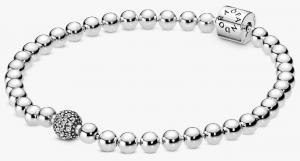 Браслет Pandora Beads & Pavé, серебро