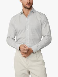 Хлопковая рубашка с длинным рукавом и принтом фуляр Hackett London, Laurel Green