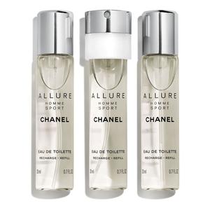 Набор сменных флаконов туалетной воды Chanel Allure Homme Sport, 3х20 мл