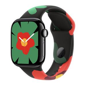 Умные часы Apple Watch Series 11 (GPS+Cellular), 42 мм, Jet Black Aluminum Case/Black Unity Bloom Sport Band - M/L