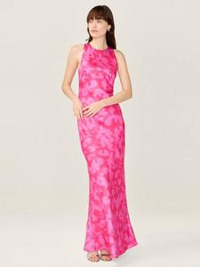 Платье Jai из сатина с цветочным принтом OMNES, Magenta