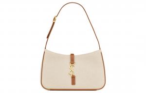 SAINT LAURENT Сумка через плечо LE5A7 Canvas With Leather, женская, цвет taupe и brick red