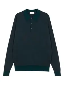 Поло Herbie с длинными рукавами John Smedley, синий