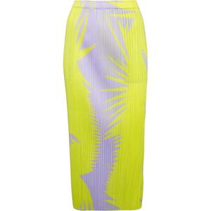 Юбка миди плиссе с абстрактным принтом PLEATS PLEASE ISSEY MIYAKE, мультиколор