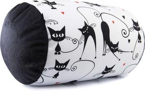 Deluxe Comfort Подушка Mooshi Squish Microbead Deluxe Comfort MBR-BLK с абстрактным принтом кота Abstract Cat