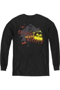 Футболка с длинным рукавом для подростков "Batman: Темная и жуткая ночь" Gildan, черный