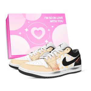 Кроссовки баскетбольные Air 1 Vintage унисекс низкие Black, Red, Yellow Jordan, черный желтый красный