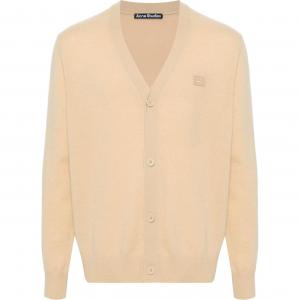 Кардиган с нашивкой-логотипом Acne Studios, бежево-желтый