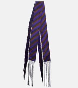 Шарф с принтом Dries Van Noten, фиолетовый