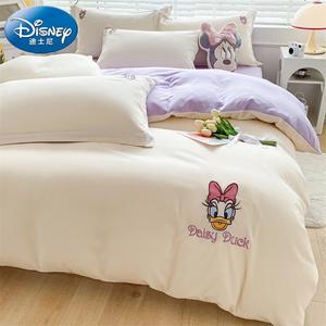 Disney Комплект постельного белья 1.5м, 4 предмета, пододеяльник 200*230 см, Daisi - Milkshake White + Light Purple