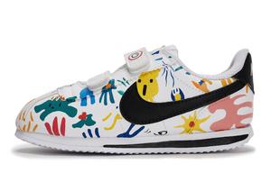 Кроссовки Cortez Basic SL противоскользящие износостойкие низкие для малышей Nike, черный/белый/синий/зеленый/желтый