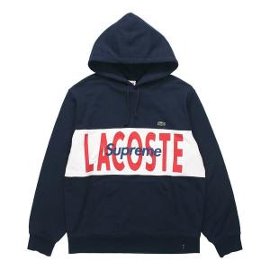 Толстовка lacoste logo panel hoodie 'navy' Supreme, синий