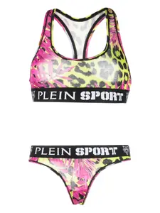 Комплект нижнего белья с логотипом Plein Sport, розовый