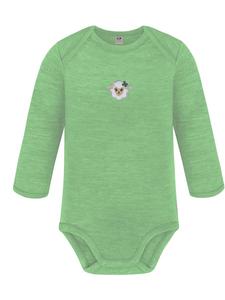 Normani Outdoor Sports Детский боди с длинными рукавами из мериносовой шерсти, Окленд, зеленый