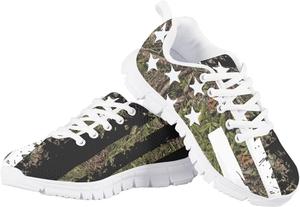 Унисекс детские модные кроссовки для повседневной носки, бега и прогулок, всепогодные Giftpuzz, Us Flag Leaves