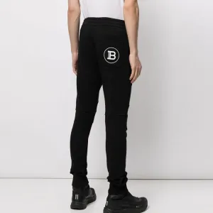 Рибленые принтованные свитшоты BALMAIN, черный